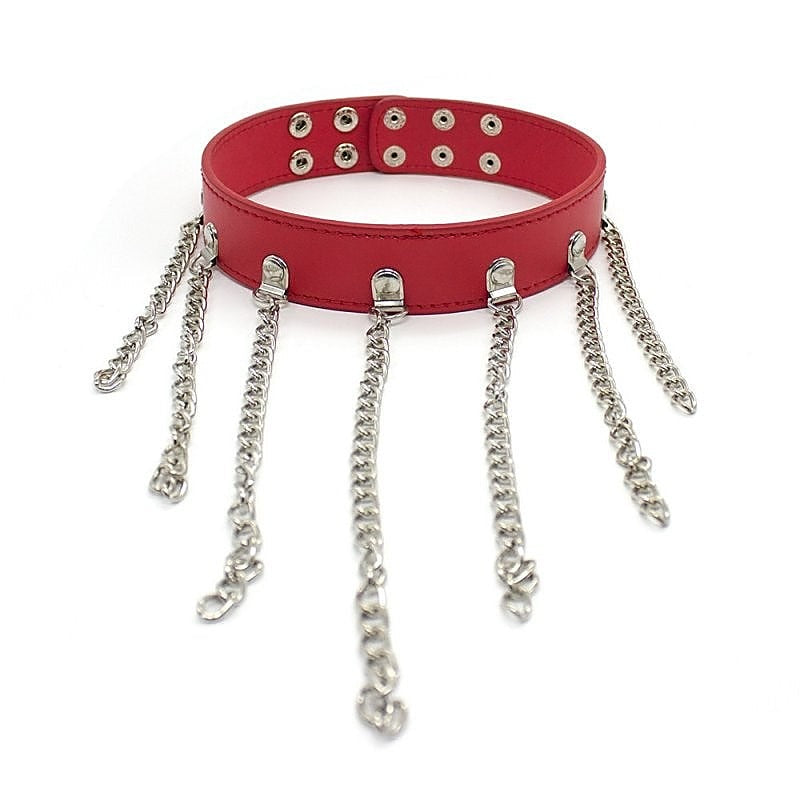 Premium Neck Collar With Chains by BDStyle - Collars and Leads