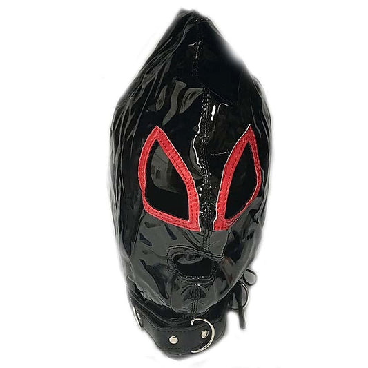 Ladies Red & Black Bondage Hood