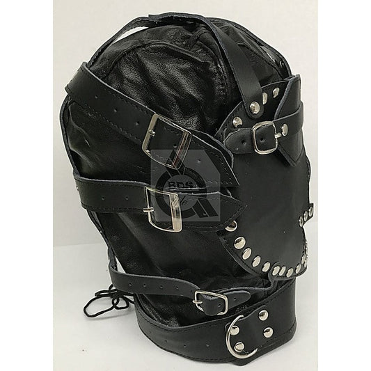 Sensory Deprivation Hood Studded Leather