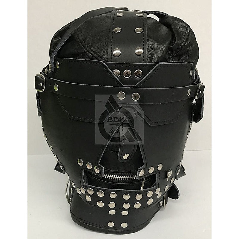 Leather Studded Sensory Deprivation Experience by BDStyle - Bondage Hoods