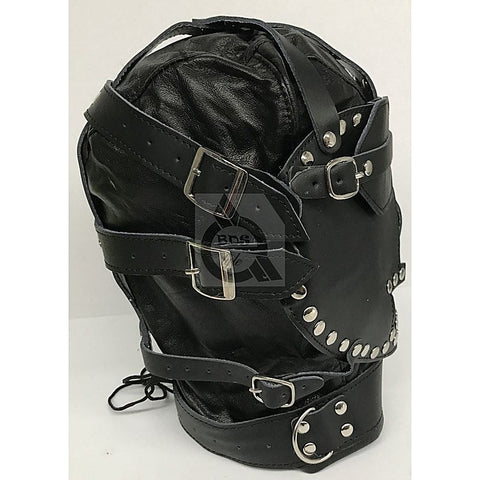 Leather Studded Sensory Deprivation Experience by BDStyle - Bondage Hoods