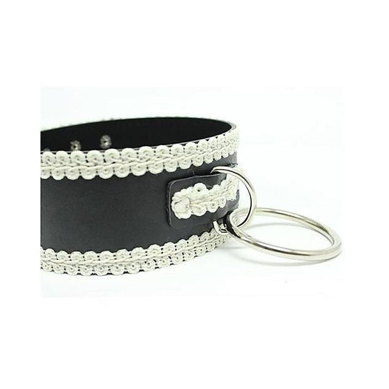 Lustful Studded and Laced Collar Heavy by BDStyle - Collars and Leads