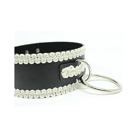 Lustful Studded and Laced Collar Heavy by BDStyle - Collars and Leads