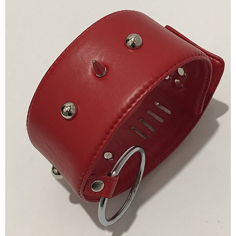 Spiked Bondage Collar Metal O Ring by BDStyle - Collars and Leads