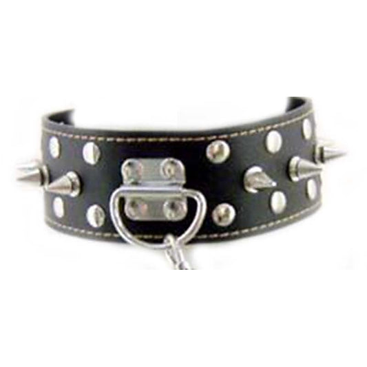 Evil Angel Spiked Neck Collar & Lead Light - Collars and Leads
