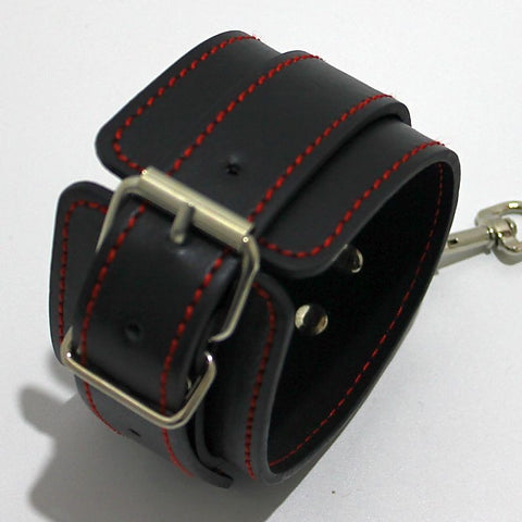 Faux Leather Bondage Wrist and Ankle Restraints by BDStyle - Cuffs and Restraints