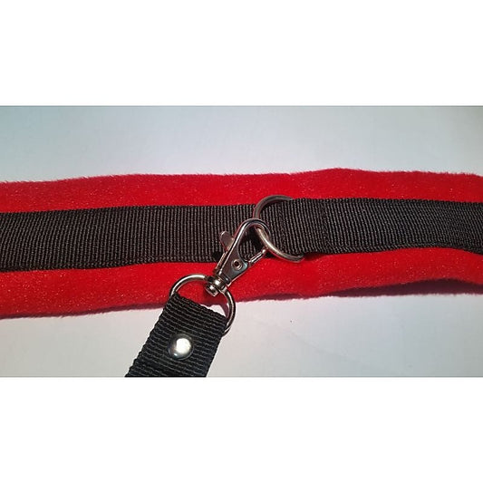 Red and Black Velcro Collar & Removable Lead by BDStyle - Collars and Leads