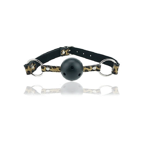 Premium Wild Leopard Ball Gag by BDStyle - Bondage Gags and Bits