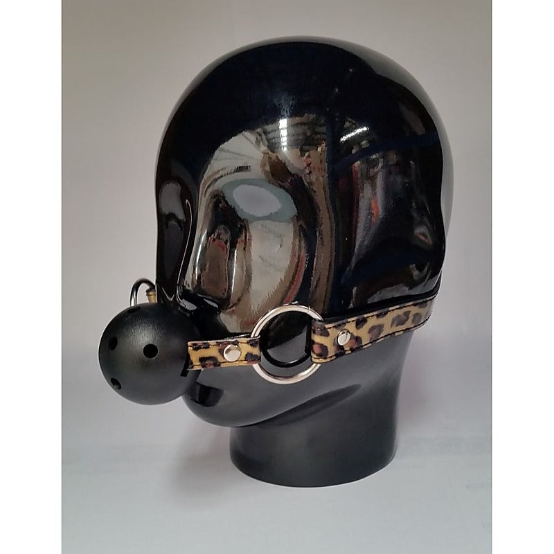 Premium Wild Leopard Ball Gag by BDStyle - Bondage Gags and Bits