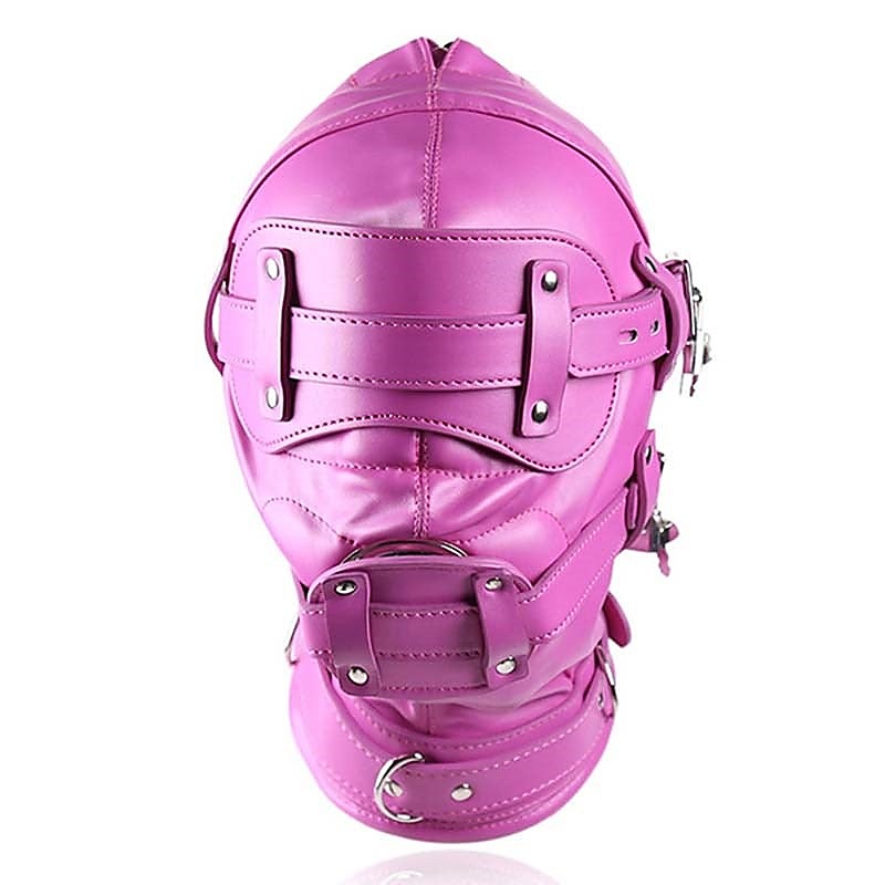 Bug-Eyed Lockdown Hood With Penis Gag by BDStyle - Bondage Hoods