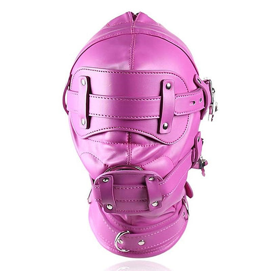 Bug-Eyed Lockdown Hood With Penis Gag - Bondage Hoods
