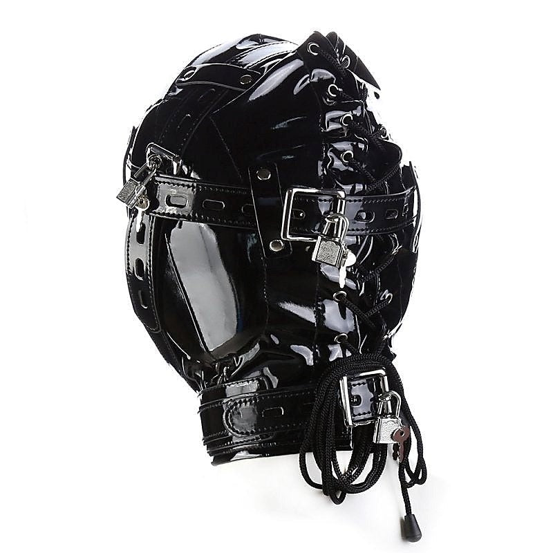 Total Lockdown Hood Slick Look by BDStyle - Bondage Hoods