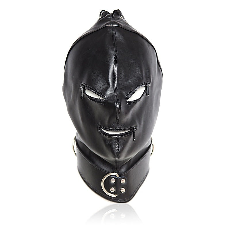 Basic Zipper Hood With O-Ring Collar by BDStyle - Bondage Hoods