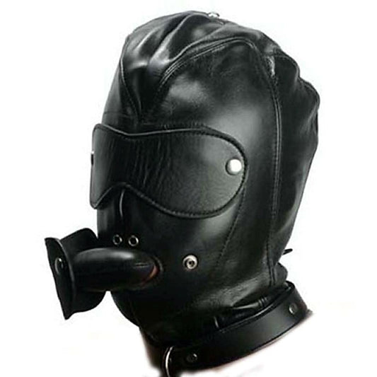 Bondage Hood With Dildo Gag - Bondage Hoods