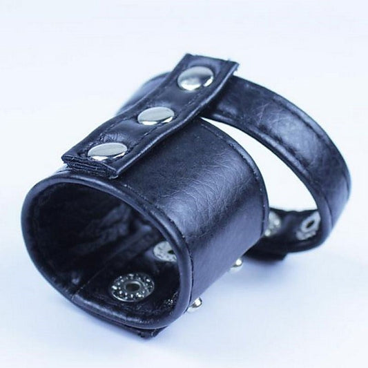 Leather Ball Divider Cock Ring