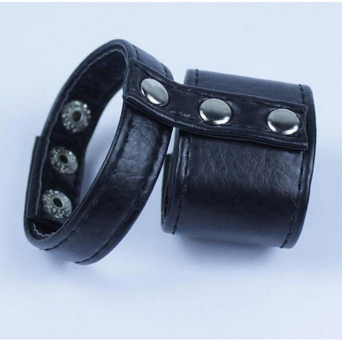 Leather Ball Divider Cock Ring