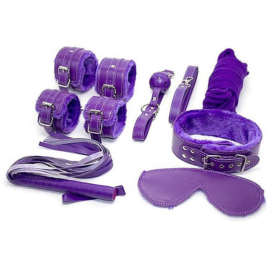 Purple Plush SM Bondage Kit 7 Pcs
