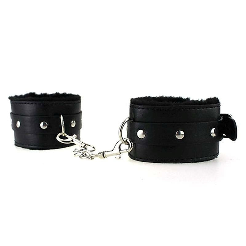 Plush SM Bondage Kit 7 Pcs Black - Bondage Kits