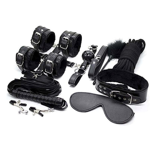 Indulge in Sensual Exploration - BDStyle Hogtie Fur Lined Body Restraints Set