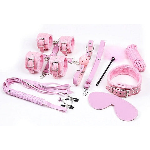 Indulge in Sensual Exploration - BDStyle Hogtie Fur Lined Body Restraints Set
