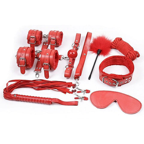 Indulge in Sensual Exploration - BDStyle Hogtie Fur Lined Body Restraints Set