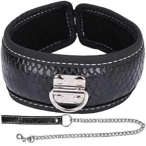 Colorful BDSM Collar With Lead by BDStyle - Steel Sex Toys