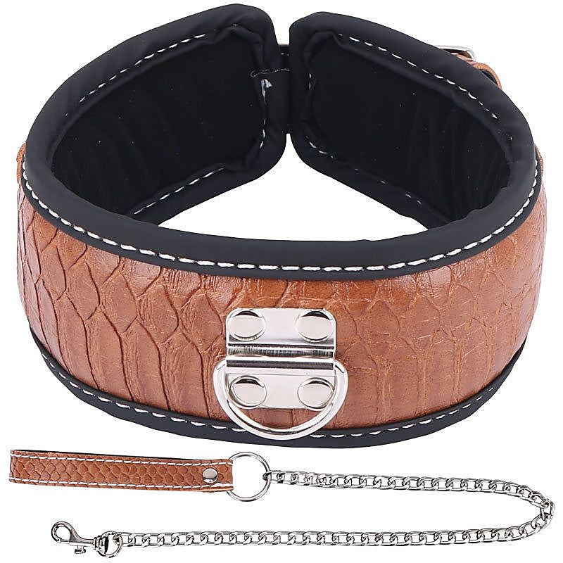Colorful BDSM Collar With Lead by BDStyle - Steel Sex Toys