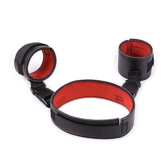 Collar With Hand Cuffs - Cuffs and Restraints