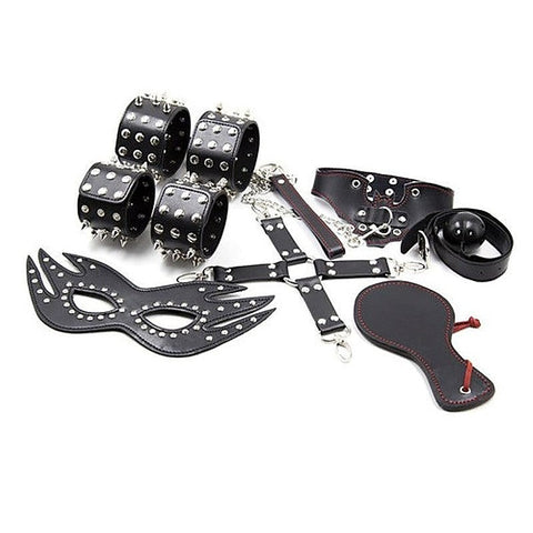 Spike 7 Piece Bondage Kit With Hogtie Kit - Bondage Kits