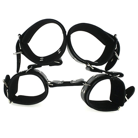 BDStyle Adjustable Leather Cuffs Spreader Bar - Secure and Stylish Restraint