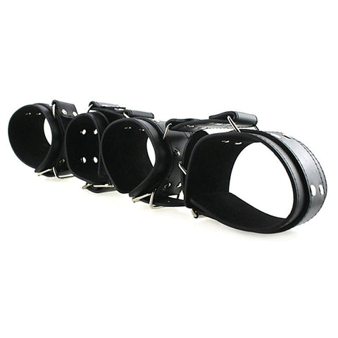 Adjustable Leather Cuffs Spreader Bar by BDStyle - Spreaders and Hangers