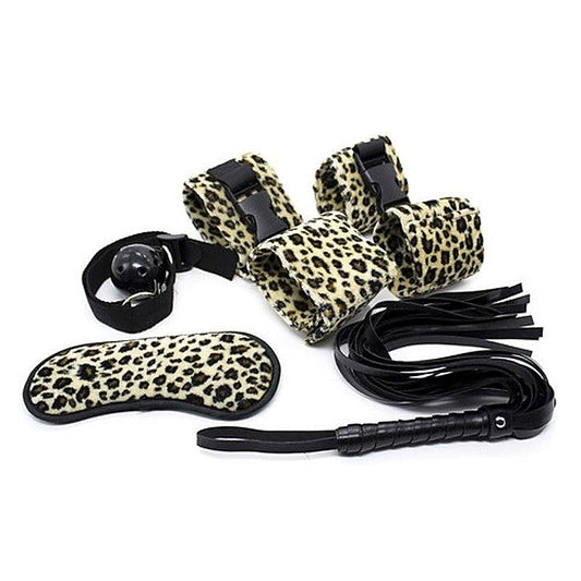 Leopard Print Soft Restraint Kit 5 piece
