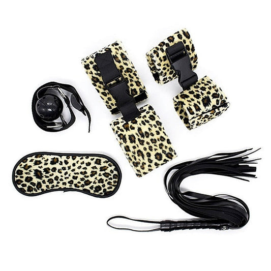 Leopard Print Soft Restraint Kit 5 piece