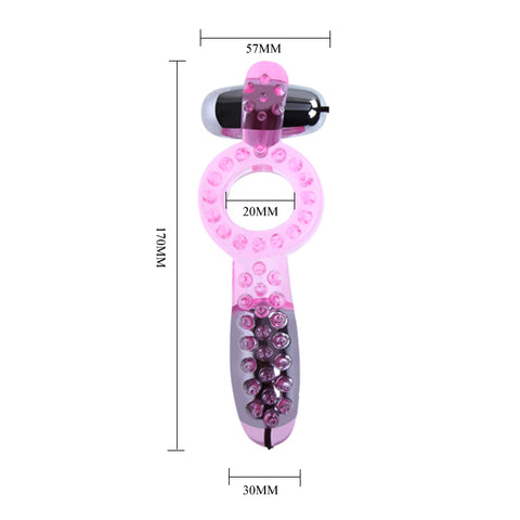 Baile Double Vibrators COUPLES Stretchy Cock Ring - Vibrating Cock Rings
