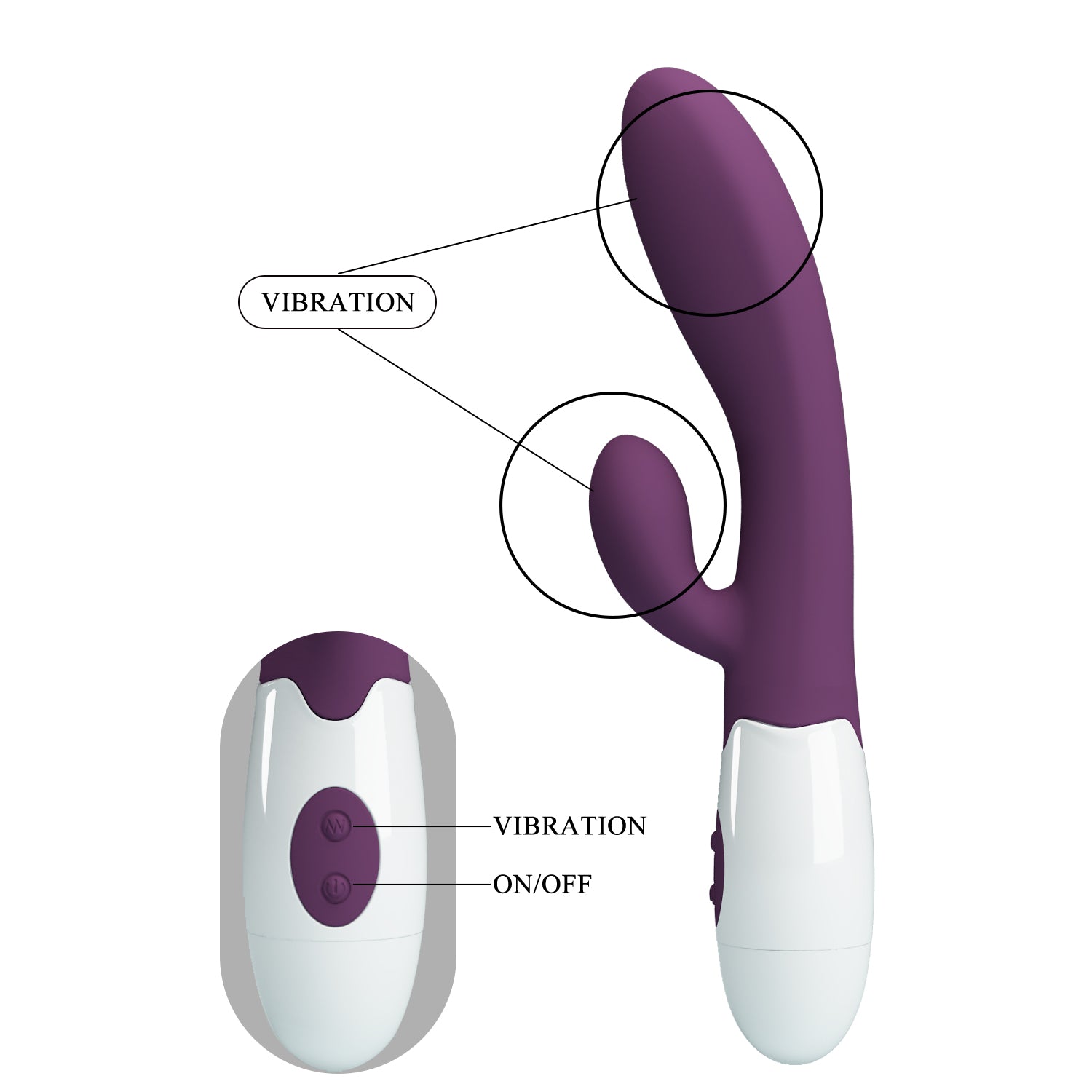Pretty Love Alvis 30 Functions Rabbit Vibrator Purple Rabbit Vibrators
