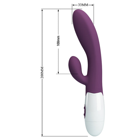 Pretty Love Alvis 30 Functions Rabbit Vibrator Purple - Rabbit Vibrators