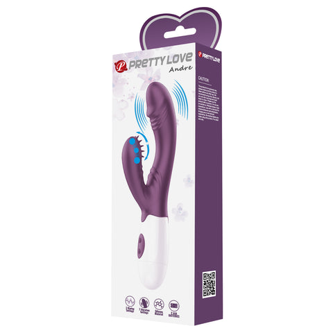 Pretty Love Andre Silicone Dual Rabbit Stimulator - Rabbit Vibrators