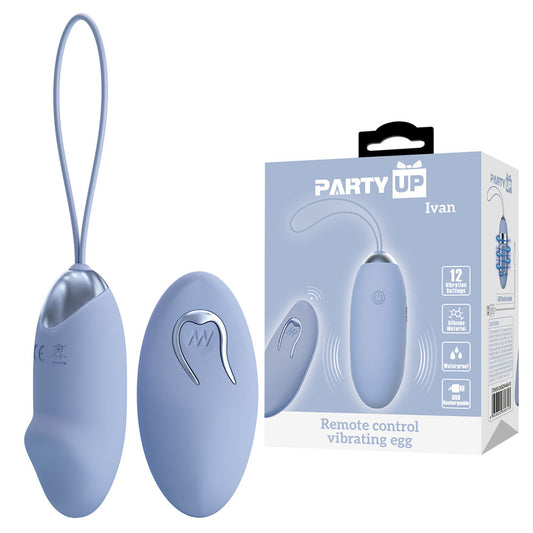 Party Up IVAN Rechargeable Vibrating Egg with Remote Love Eggs and Kegel Exercisers