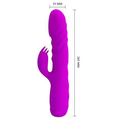 Party Up BOB Rechargeable Thrusting Rabbit Vibrator - Rabbit Vibrators