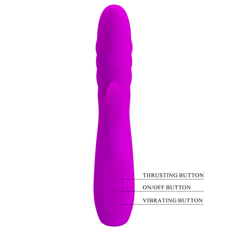 Party Up BOB Rechargeable Thrusting Rabbit Vibrator - Rabbit Vibrators