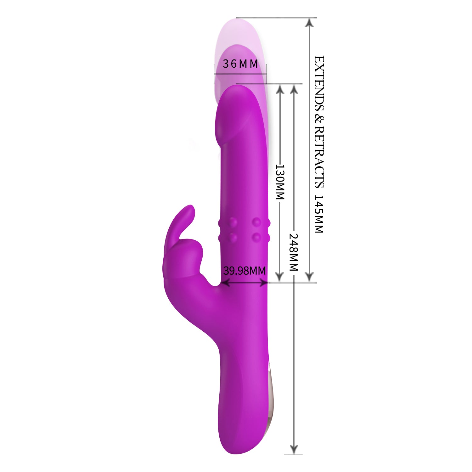 Baile Reese Rotating and Thrusting Rabbit Vibrator - Rabbit Vibrators