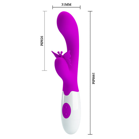 Pretty Love Butterfly Kiss 30 Functions Rabbit Vibrator - Rabbit Vibrators