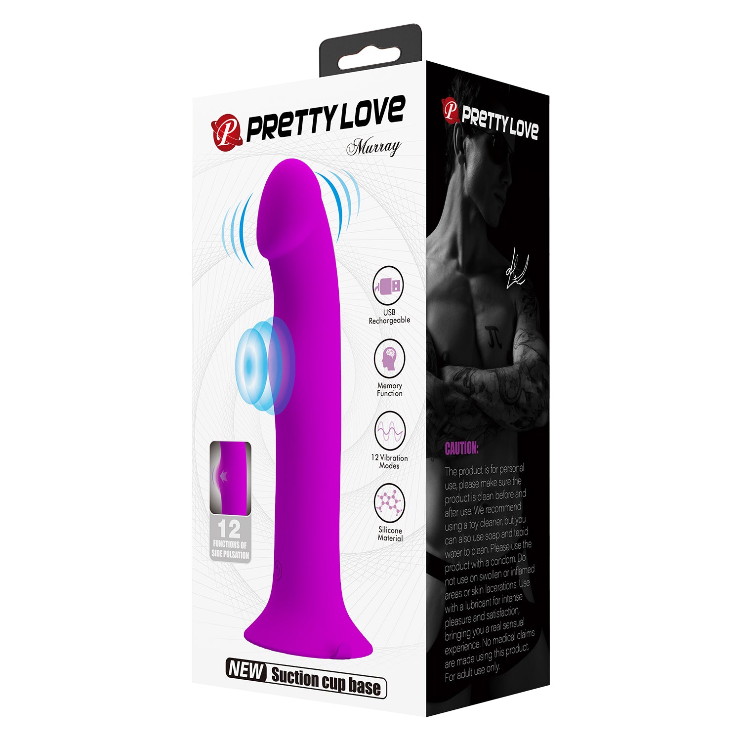 Baile Murray Vibrating and Pulsating Silicone Dildo - Vibrating Dildos