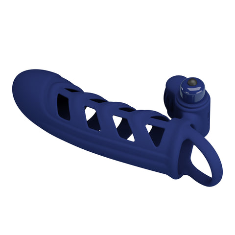 Pretty Love Altaf Powerful Vibrating Cock Ring Navy Blue - Vibrating Cock Rings