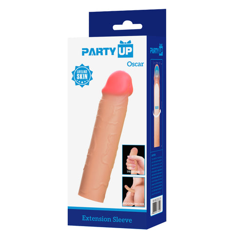 Party Up OSCAR 1 Inch Penis Extender Sleeve - Penis Sleeves and Extenders