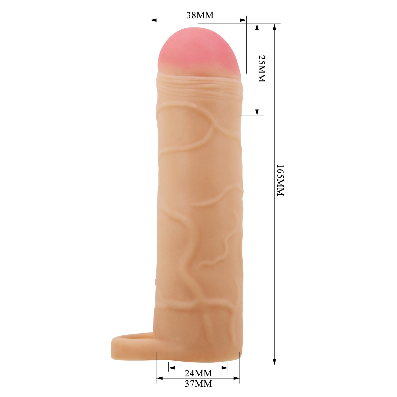 Party Up OWEN 1 Inch Extender Sleeve with Ball Strap Penis Sleeves and Extenders