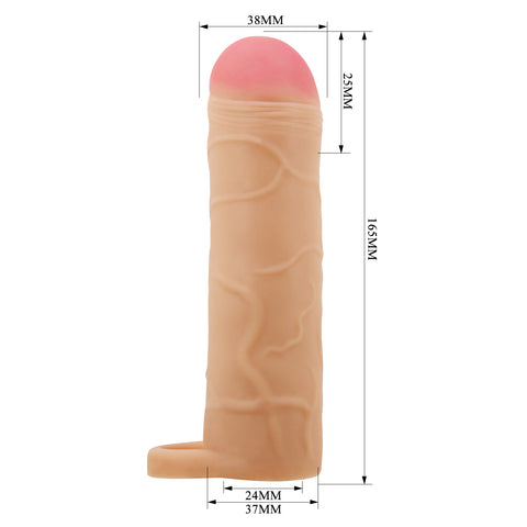 Party Up OWEN 1 Inch Extender Sleeve with Ball Strap - Penis Sleeves and Extenders