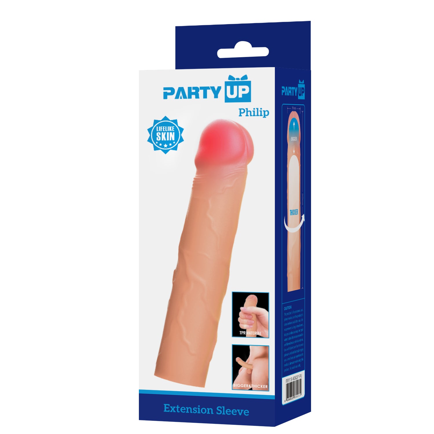 Party Up PHILIP 3 Inch Penis Extender Sleeve Penis Sleeves and Extenders