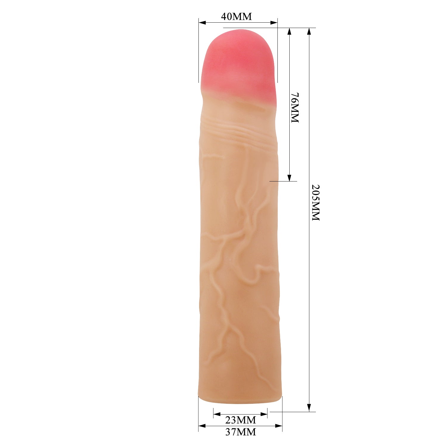 Pretty Love Kylian 7.1 Inch Llifelike Penis Extender Sleeve Penis Sleeves and Extenders