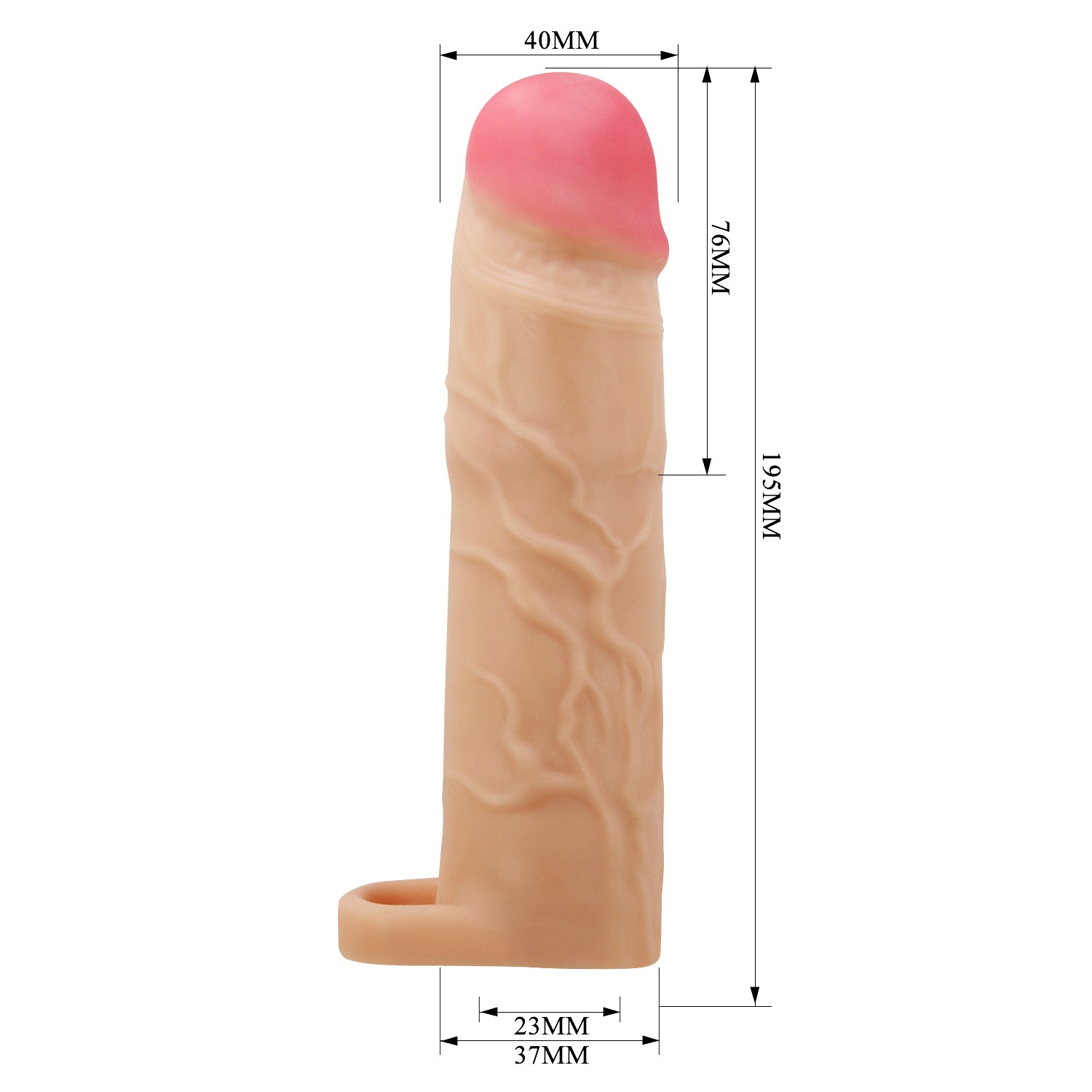 Party Up RICHARD 3 Inch Penis Sleeve with Ball Strap Penis Sleeves and Extenders